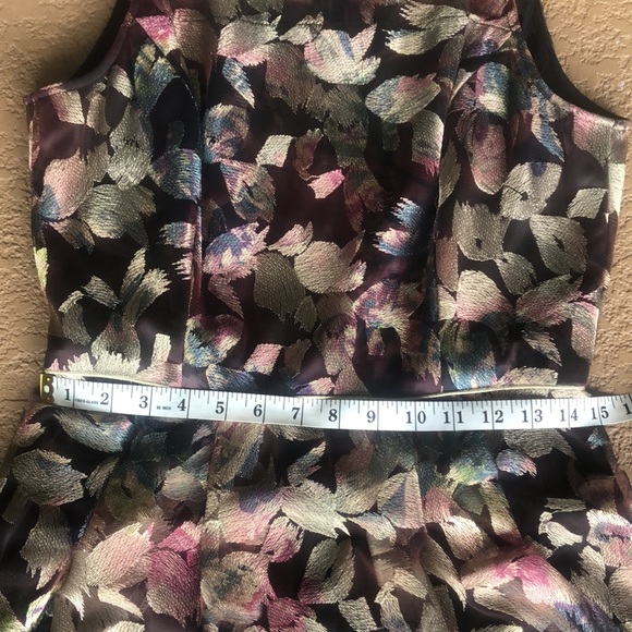 Alex Marie Sarah Embroidered Floral Print Hi-Low A-Line Midi Holiday Dress Sz 6 - Picture 10 of 13